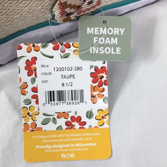 Muk Luks Women’s Boardwalk Stroll Taupe Sneaker Loafer Size 8.5 NEW With Tags - Picture 15 of 15